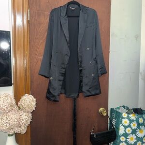 Victoria’s Secret Black Silk Blazer Jacket